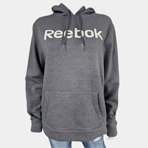 Reebok Identity Big Logo Long Sleeve Hooded Fleece Sweatshirt Size XL